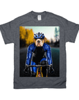 Camiseta personalizada para mascotas 'El ciclista masculino'