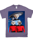 Camiseta personalizada con 3 mascotas 'Doggo-Trek'