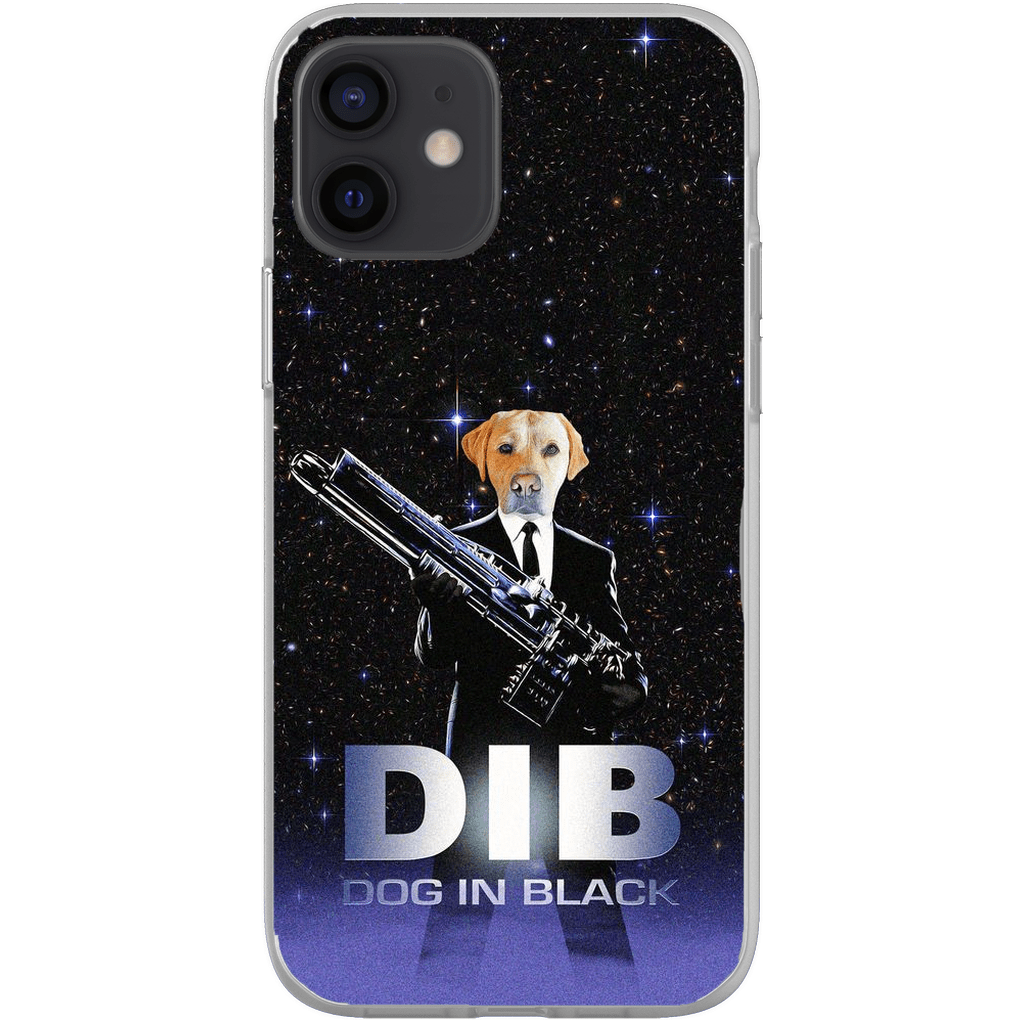 Funda para móvil personalizada &#39;Perro de negro&#39;