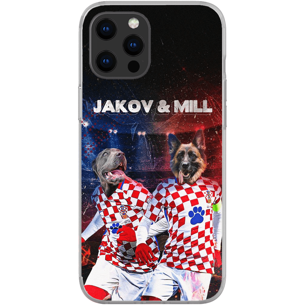 &#39;Croatia Doggos&#39; Funda personalizada para teléfono con 2 mascotas