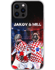 'Croatia Doggos' Funda personalizada para teléfono con 2 mascotas