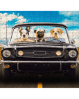 Rompecabezas personalizado de 3 mascotas 'The Classic Woofstang'