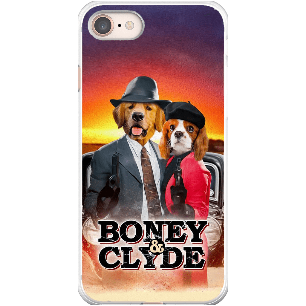 Funda personalizada para teléfono con 2 mascotas &#39;Boney and Clyde&#39;