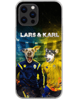 Funda personalizada para teléfono con 2 mascotas 'Sweden Doggos Euro Football'