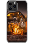 Funda personalizada para teléfono con 2 mascotas 'The Campers'