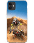 Funda para móvil personalizada 'El piloto de motocross'