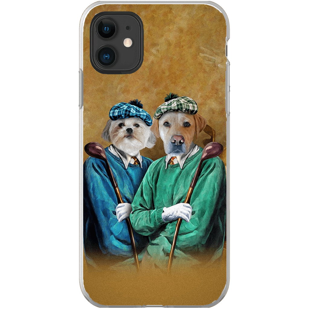 Funda personalizada para teléfono con 2 mascotas &#39;The Golfers&#39;