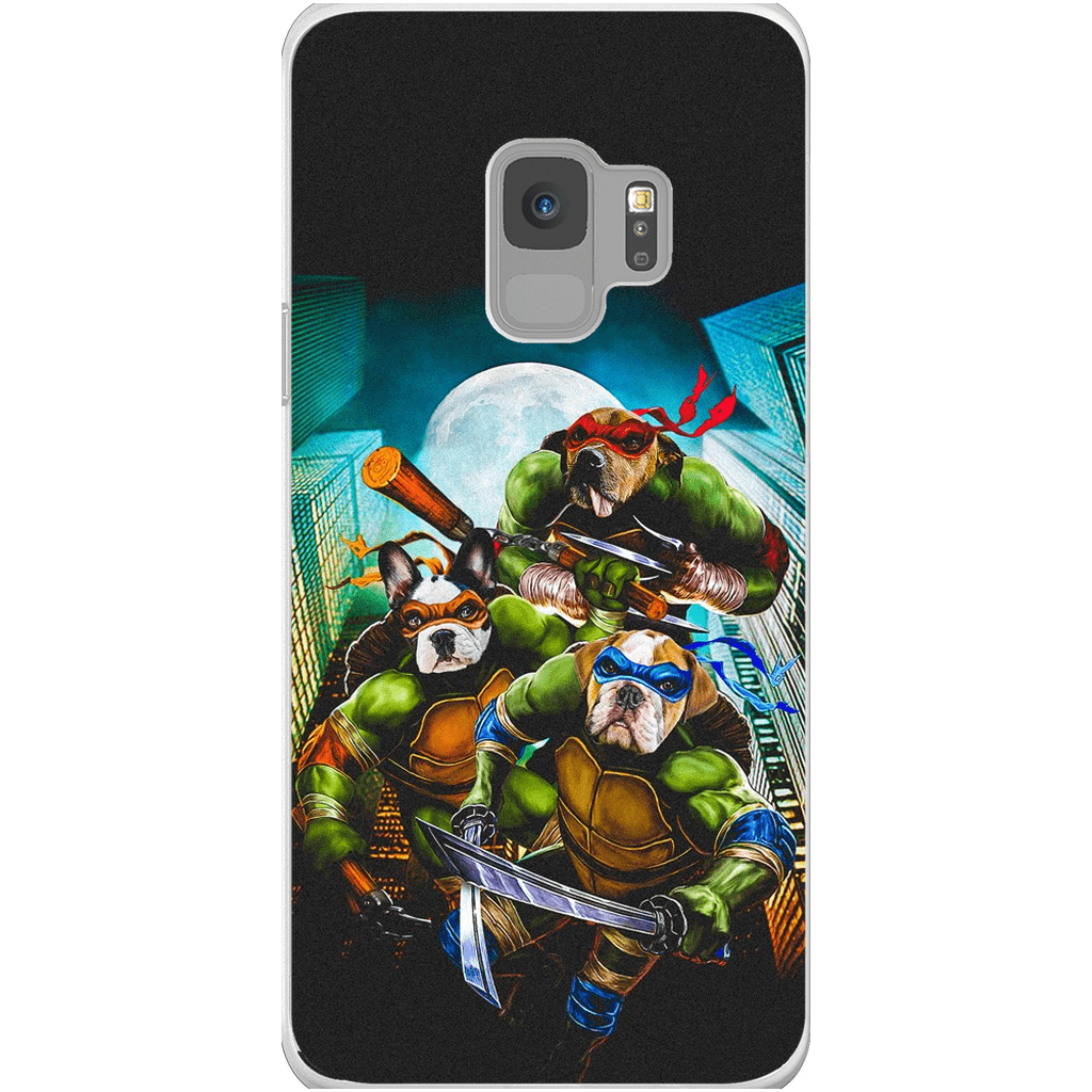 Funda personalizada para teléfono con 3 mascotas &#39;Teenage Mutant Ninja Doggos&#39;