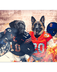 Póster Personalizado para 2 mascotas 'Chicago Doggos'