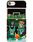 Funda personalizada para teléfono con 2 mascotas 'Boston Walkies'