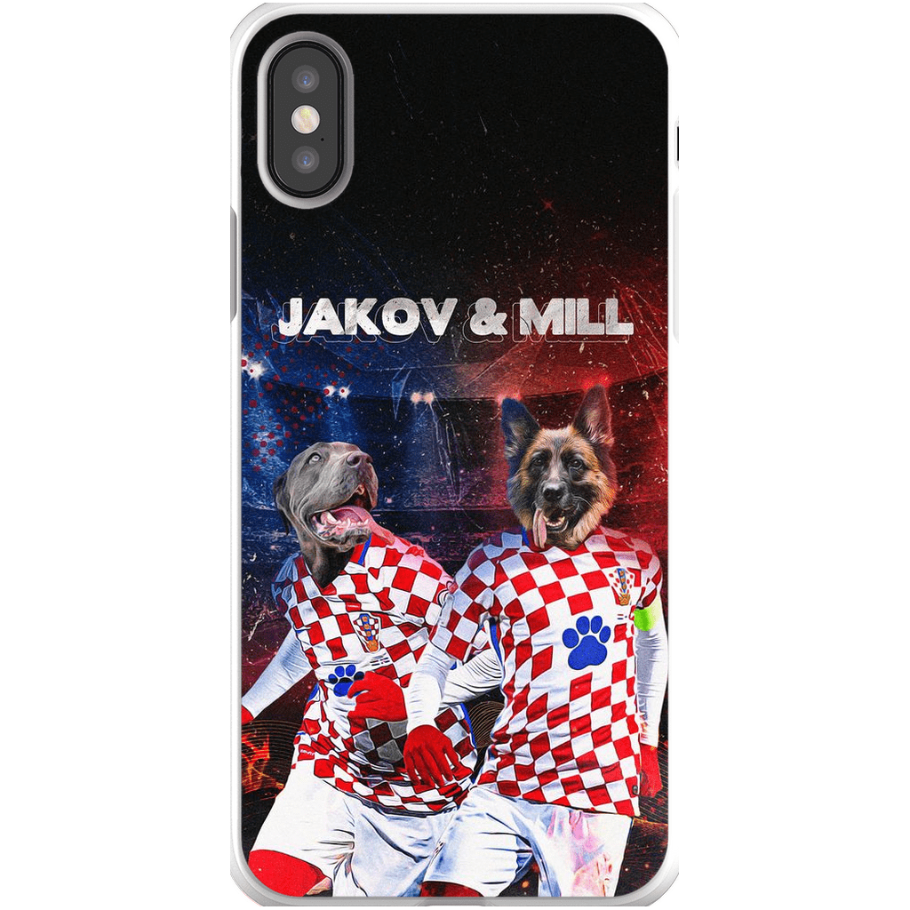 &#39;Croatia Doggos&#39; Funda personalizada para teléfono con 2 mascotas