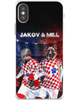 'Croatia Doggos' Funda personalizada para teléfono con 2 mascotas