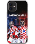 'Croatia Doggos' Funda personalizada para teléfono con 2 mascotas