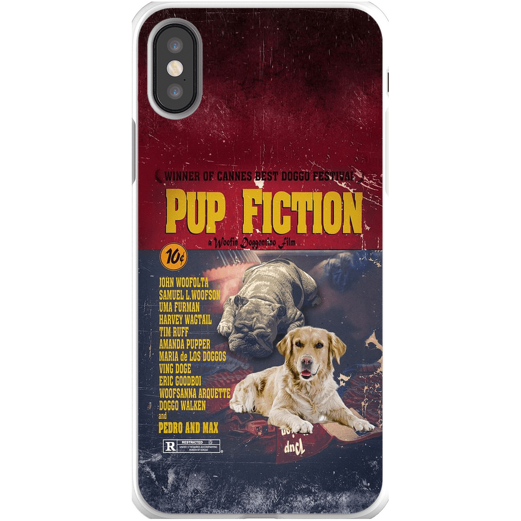 Funda personalizada para teléfono con 2 mascotas &#39;Pup Fiction&#39;