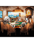 Póster personalizado con 7 mascotas 'The Poker Players'