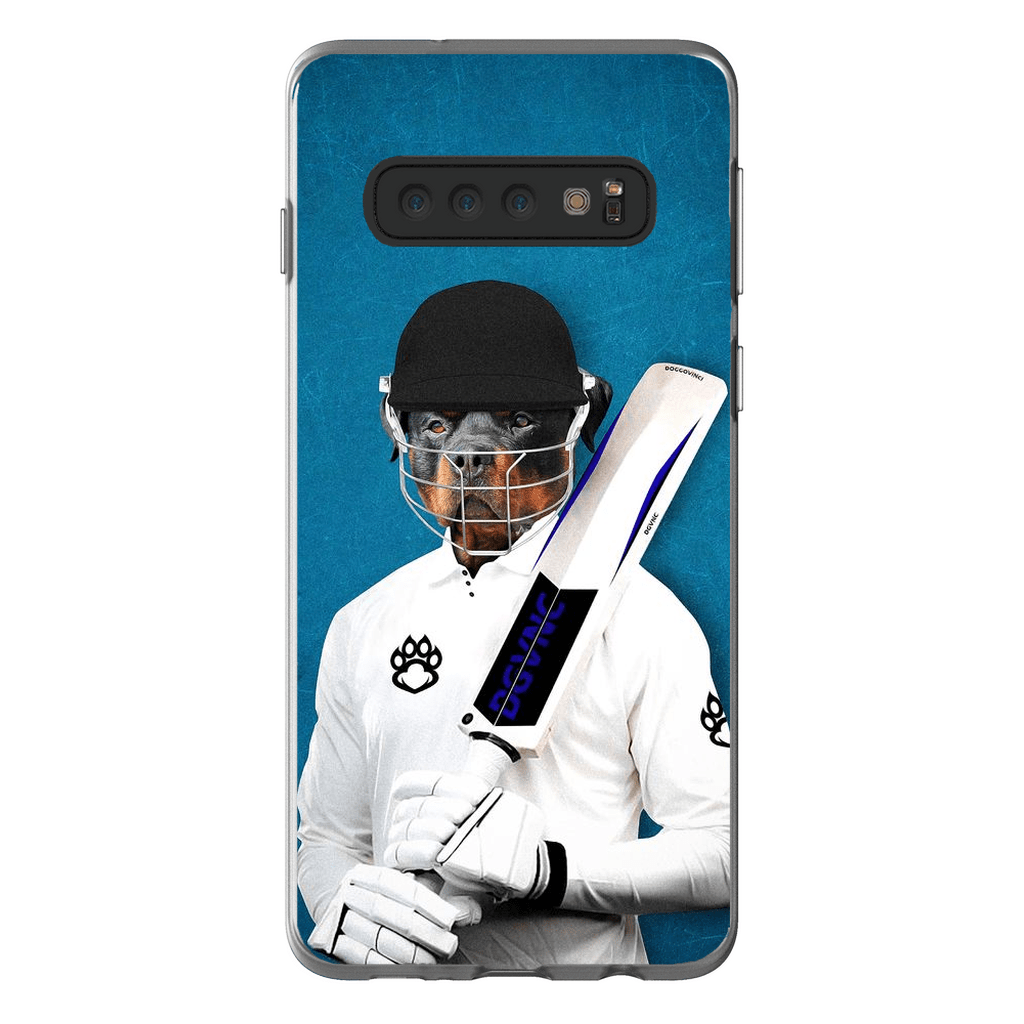 Funda para teléfono personalizada &#39;El jugador de críquet&#39;