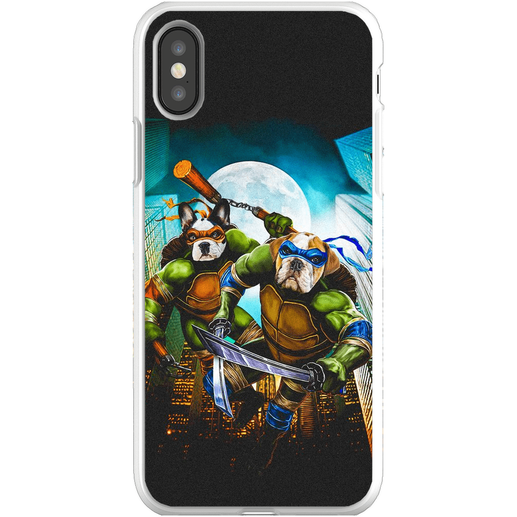 Funda personalizada para teléfono con 2 mascotas &#39;Teenage Mutant Ninja Doggos&#39;