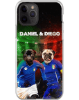 'Italy Doggos' Funda personalizada para teléfono con 2 mascotas