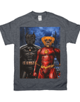 Camiseta personalizada para 2 mascotas 'Batdog &amp; Flash Doggo'