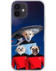 'Doggo-Trek' Funda personalizada para teléfono con 3 mascotas