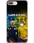 Funda personalizada para teléfono con 2 mascotas 'Sweden Doggos Euro Football'