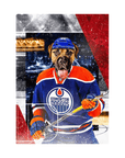 Lienzo personalizado para mascotas 'Edmonton Doggos Hockey'