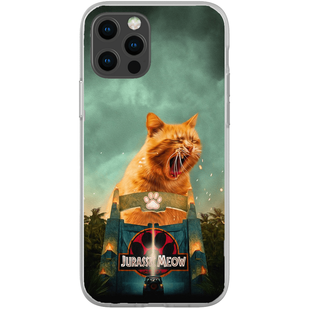 Funda para móvil personalizada &#39;Jurassic Meow&#39;