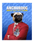 Lienzo personalizado para mascotas 'Anchordog'