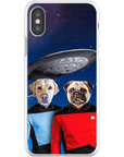 Funda personalizada para teléfono con 2 mascotas 'Doggo-Trek'