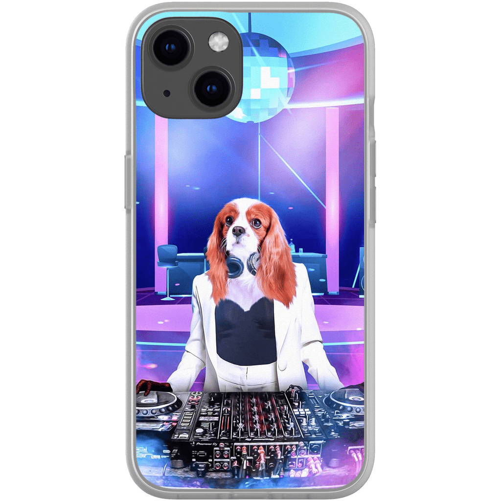 Funda para móvil personalizada &#39;La DJ femenina&#39;