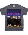 Camiseta personalizada para 4 mascotas 'Humps in the City'