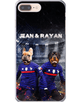 Funda personalizada para teléfono con 2 mascotas 'France Doggos'