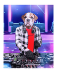 Lienzo personalizado para mascotas 'The Male DJ'