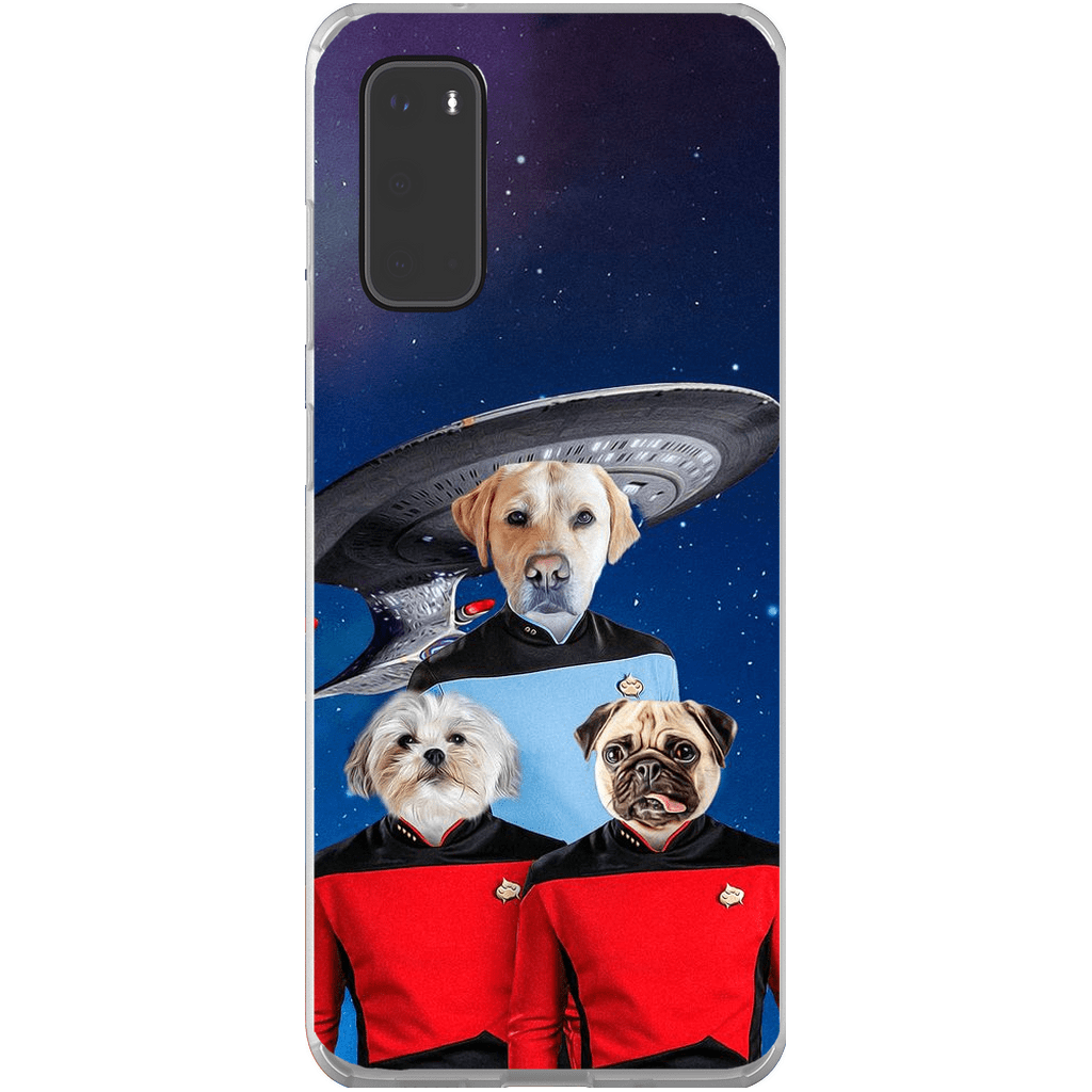 &#39;Doggo-Trek&#39; Funda personalizada para teléfono con 3 mascotas