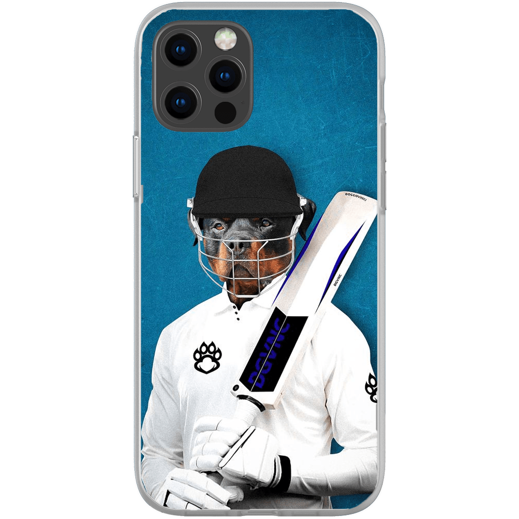 Funda para teléfono personalizada &#39;El jugador de críquet&#39;