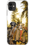 Funda personalizada para teléfono con 2 mascotas 'The Hunters'