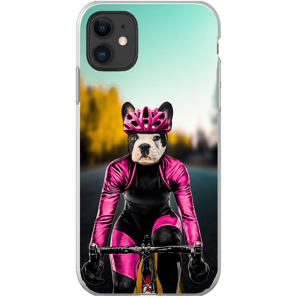 Funda para móvil personalizada &#39;La ciclista femenina&#39;