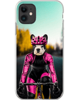 Funda para móvil personalizada 'La ciclista femenina'