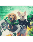 Manta personalizada para 2 mascotas 'New York Jet-Doggos'