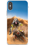 Funda para móvil personalizada 'El piloto de motocross'