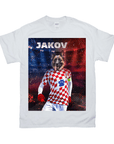 Camiseta personalizada para mascotas 'Croatia Doggos Soccer' 