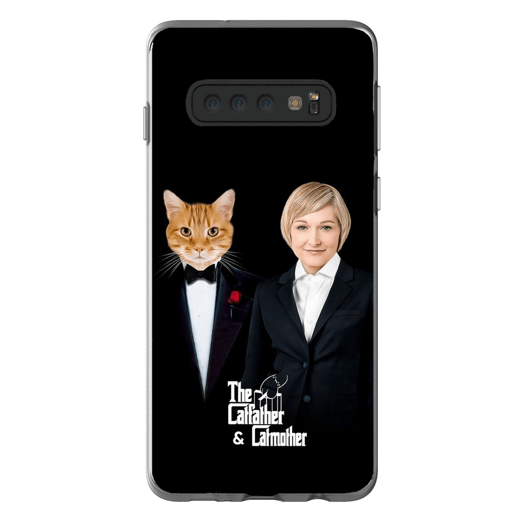 Funda para teléfono personalizada &#39;El padre gato y la madre gato&#39;