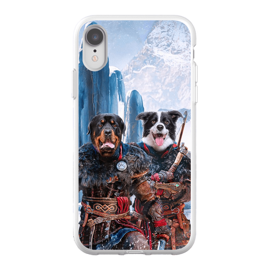 Funda personalizada para teléfono con 2 mascotas &#39;The Viking Warriors&#39;