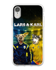 Funda personalizada para teléfono con 2 mascotas 'Sweden Doggos Euro Football'