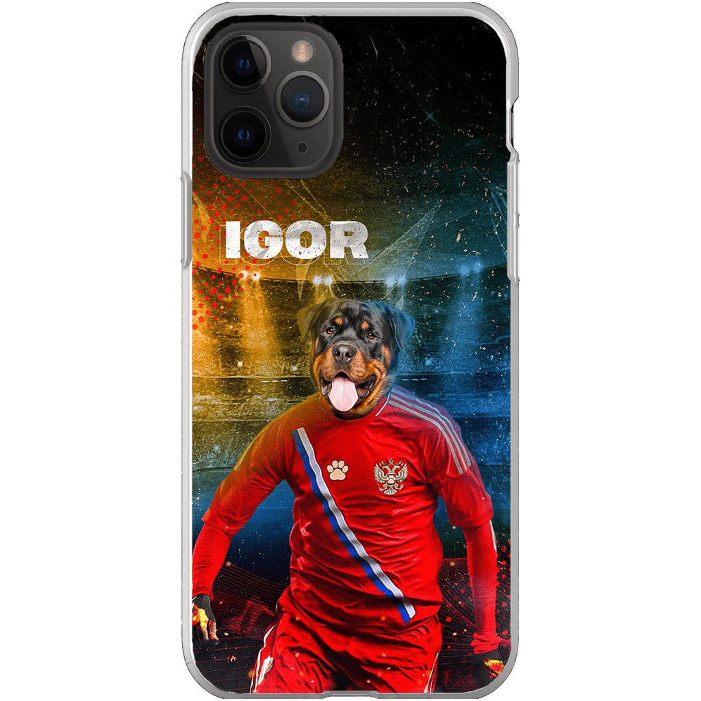 Funda para móvil personalizada &#39;Russia Doggos Soccer&#39;