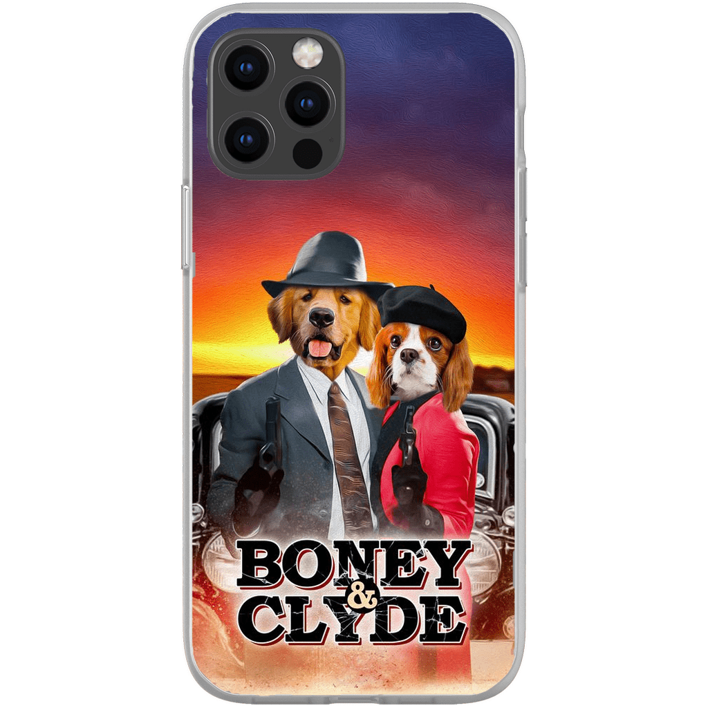 Funda personalizada para teléfono con 2 mascotas &#39;Boney and Clyde&#39;