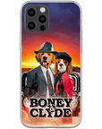 Funda personalizada para teléfono con 2 mascotas 'Boney and Clyde'