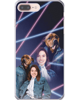 Funda para teléfono personalizada Lazer Portrait Pet (masculino)/humano (femenino) de los años 80