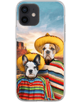 '2 Amigos' Funda personalizada para teléfono con 2 mascotas