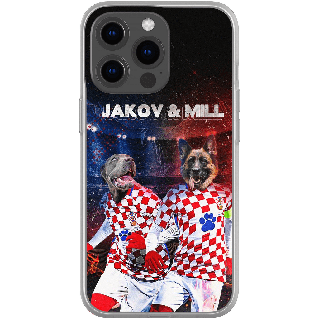 &#39;Croatia Doggos&#39; Funda personalizada para teléfono con 2 mascotas